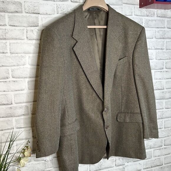 Tailor’s Row by Deansgate Silk & Wool Blazer Suit Jacket Coat Size 46R Vintage - Picture 2 of 7